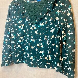 Old Navy Green Floral Kids Blouse